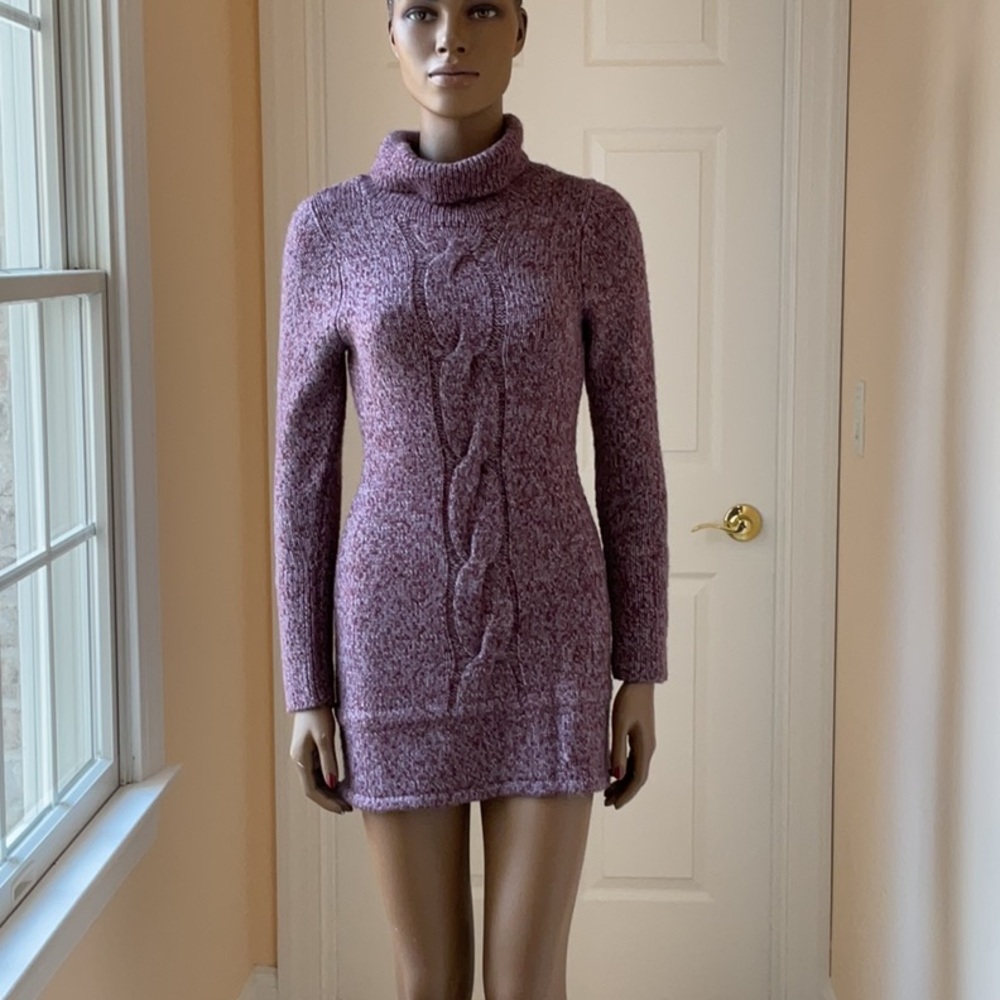 Women's Purple Turtleneck Sweater
